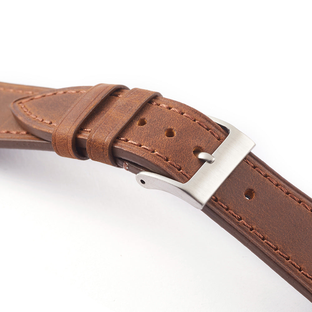 Militado Vintage Leather Watch Strap, Watch Band Width 18mm 20mm 22mm