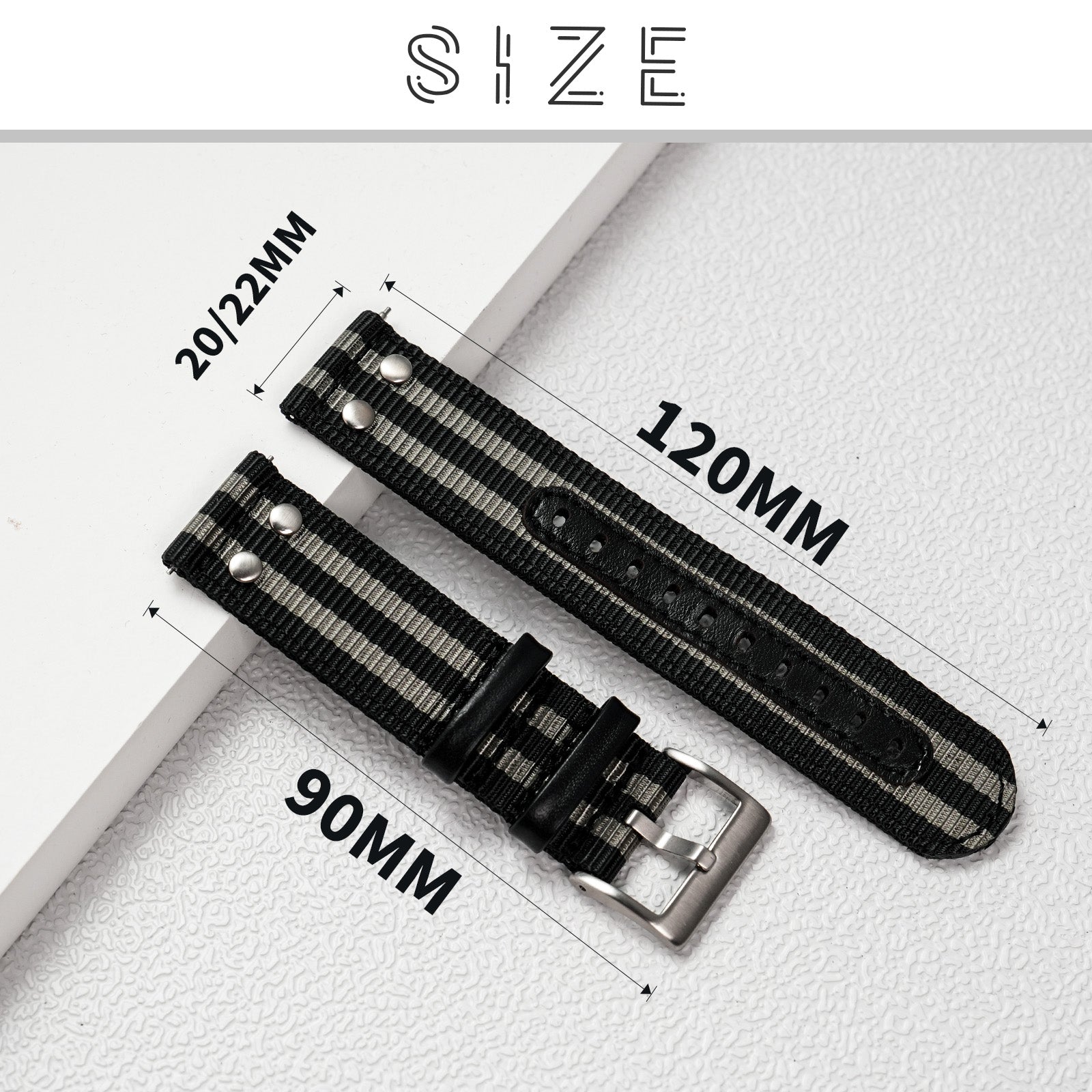 Militado Easy Release Nylon Watch Strap  20mm/22mm