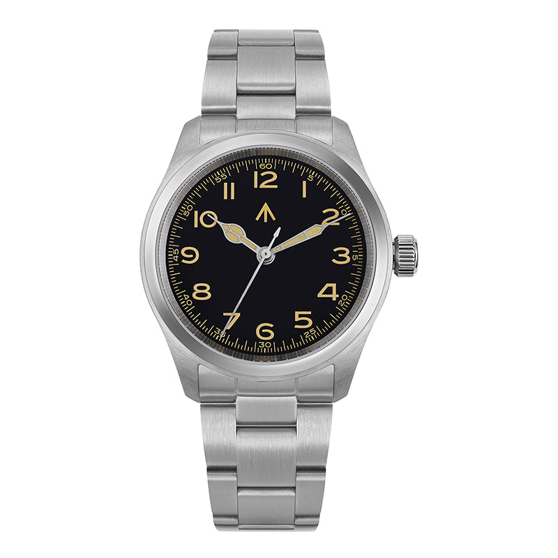 Militado 38mm VH31 Retro Field Watch ML08 Steel Bracelet