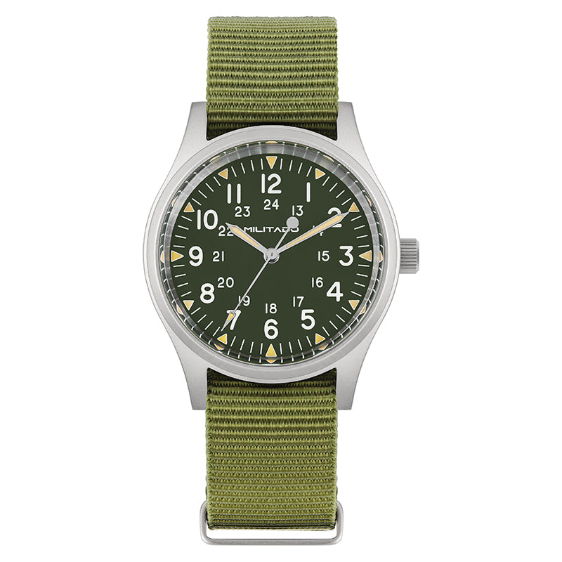 Militado 36mm Khaki Field Military Watch ML02
