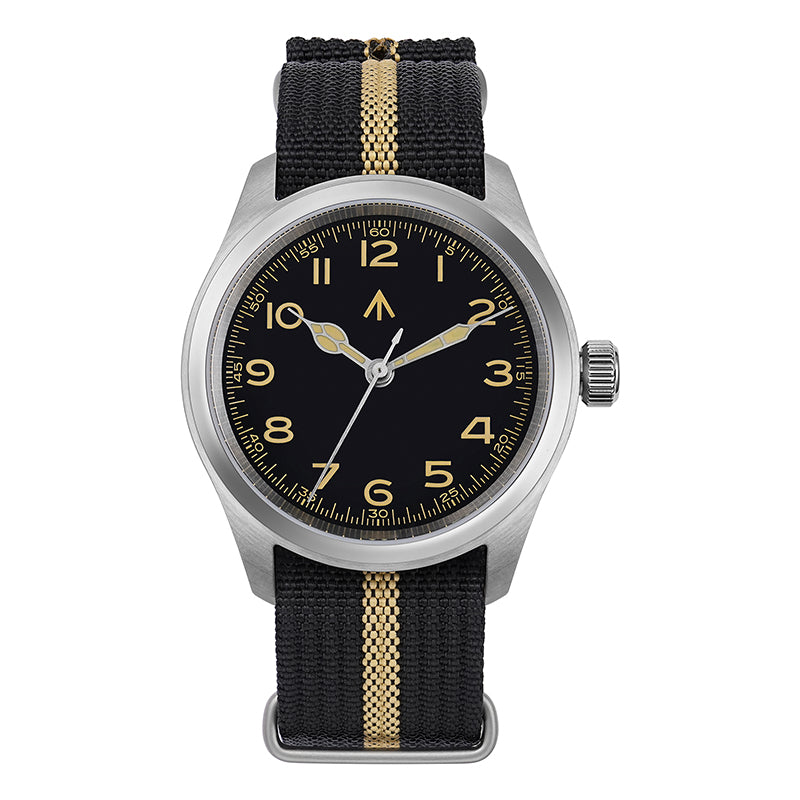 Militado 38mm VH31 Retro Field Watch ML08 Steel Bracelet