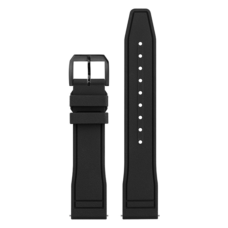 Tropical Soft Rubber Strap FKM Watch Band for Pilot field Watch 20mm 22mm