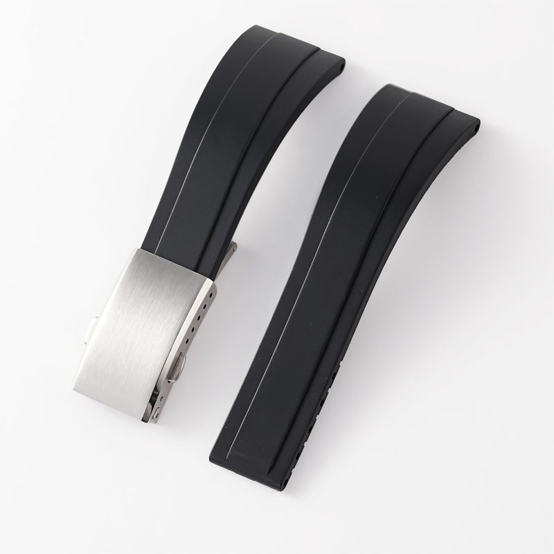 Cut-to-Size TPU Rubber Watch Band 20mm 22mm Buckle Optional