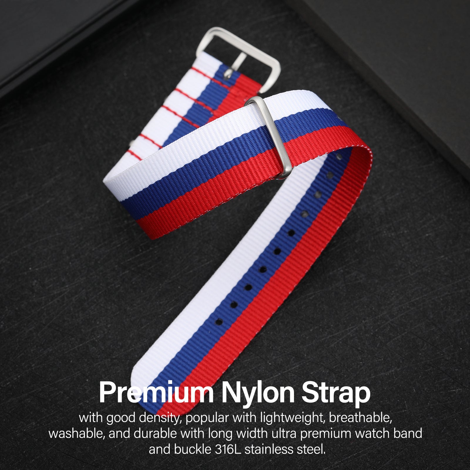 Premium Quality Nylon Watch Band 22mm 20mm 18mm