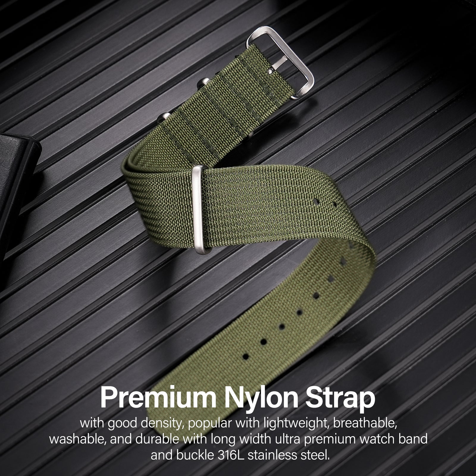 Premium Quality Nylon Watch Band 22mm 20mm 18mm