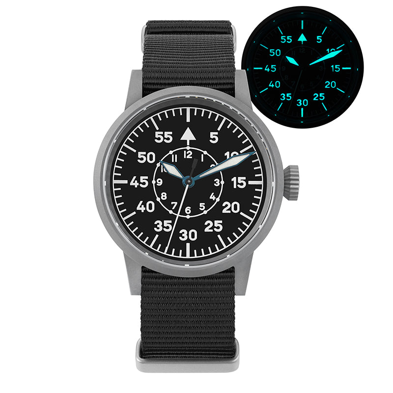 Militado 37mm Sapphire Crystal Retro Flieger Pilot Watch ML10