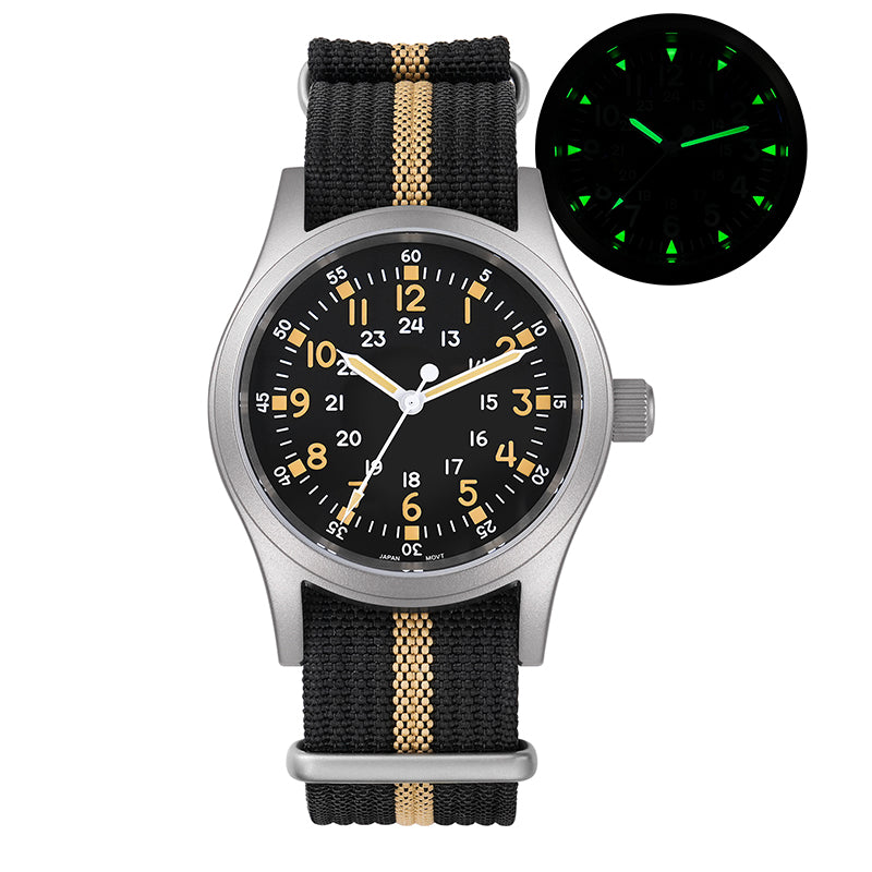 ★SuperOfertas ★Militado 38mm Reloj militar de campo con cristal de zafiro ML05