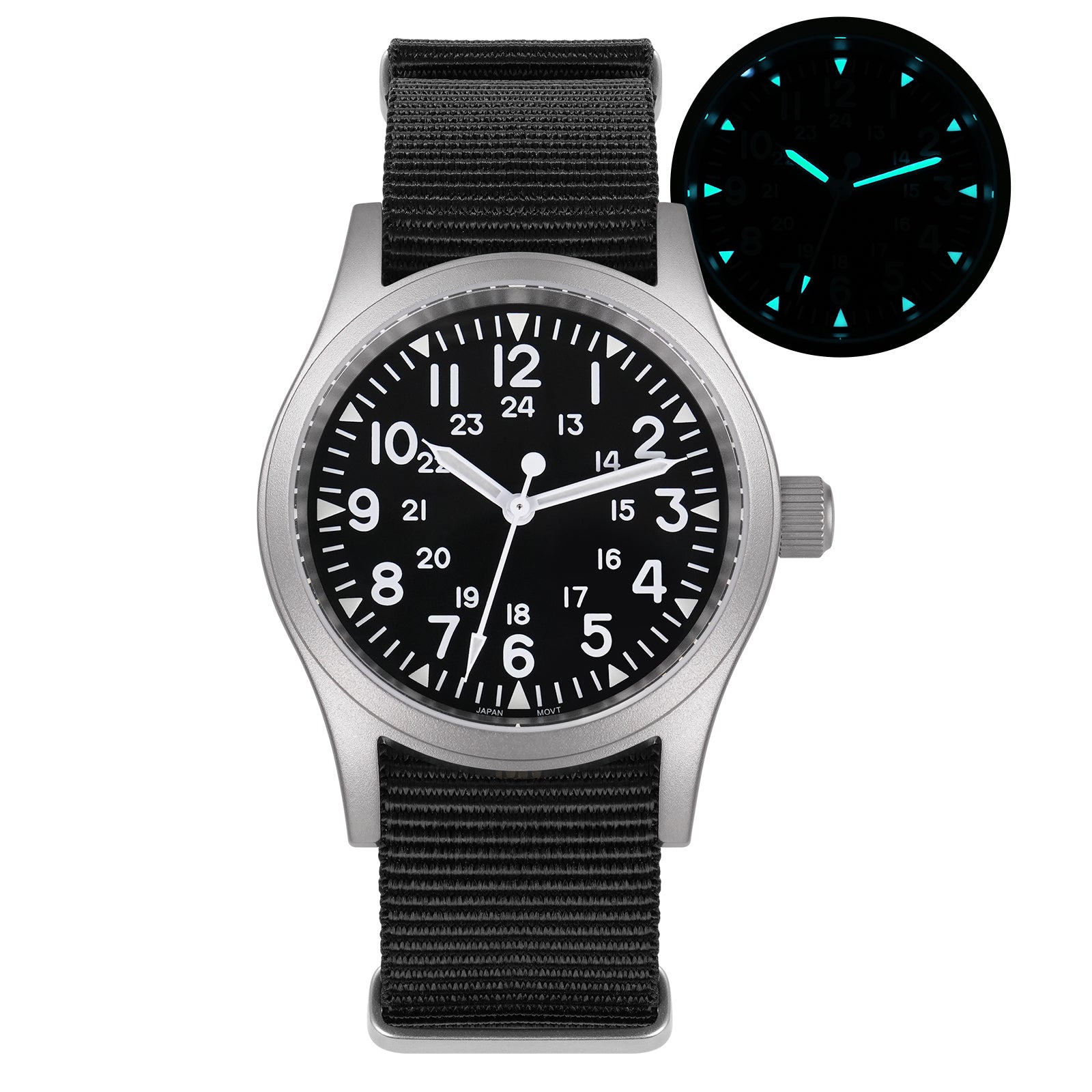 ★SuperOfertas ★Militado 38mm Reloj militar de campo con cristal de zafiro ML05