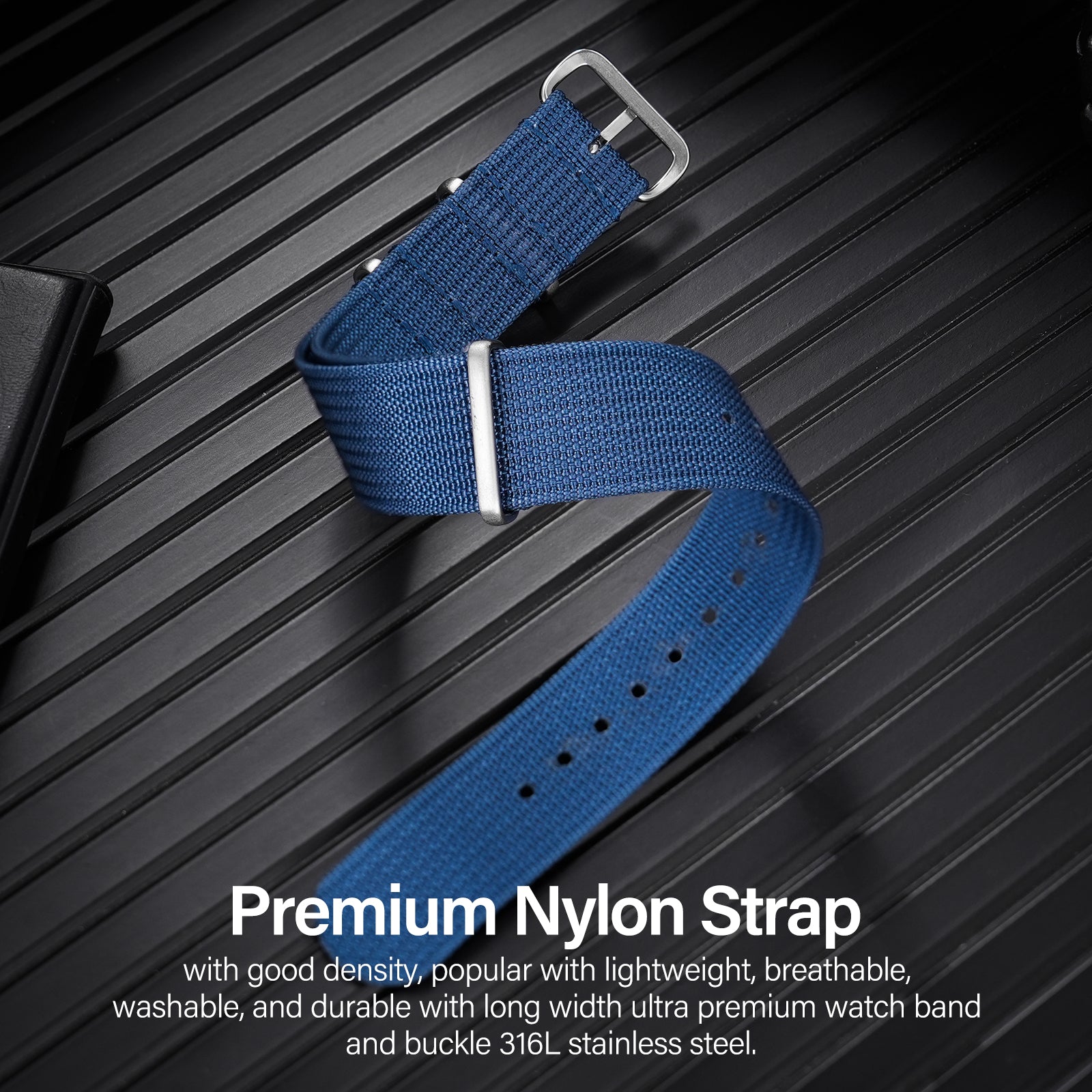 Premium Quality Nylon Watch Band 22mm 20mm 18mm