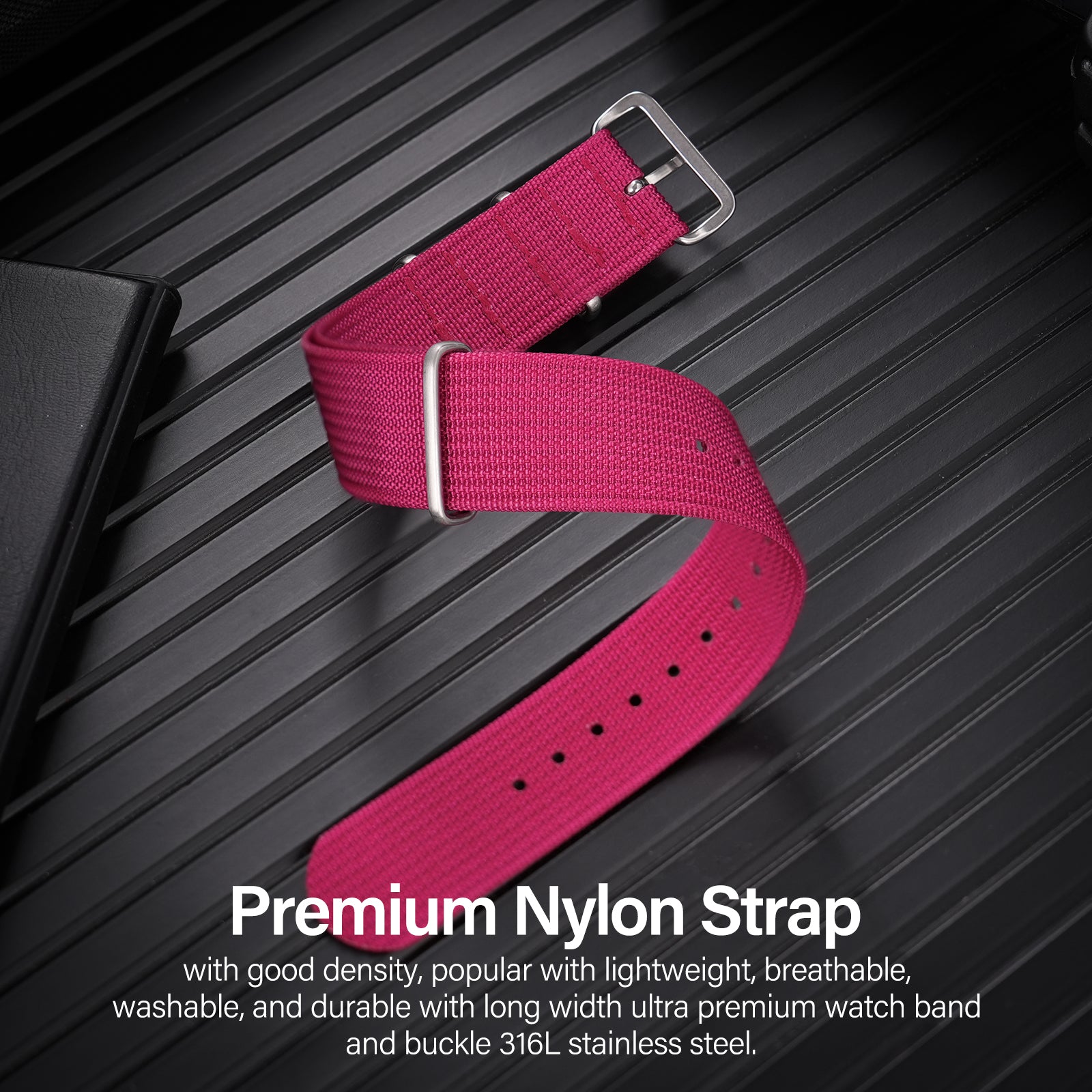 Premium Quality Nylon Watch Band 22mm 20mm 18mm