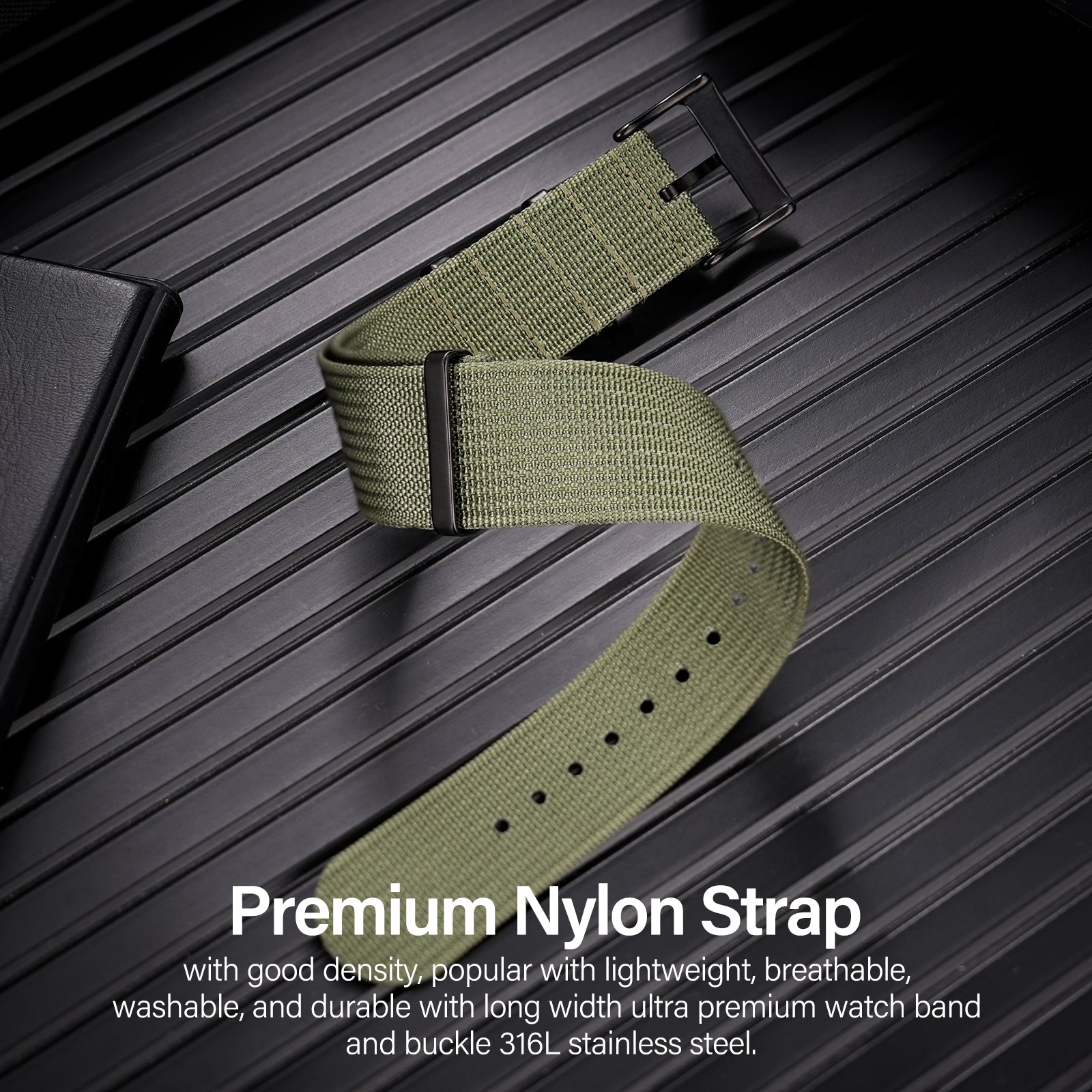 Premium Quality Nylon Watch Band 22mm 20mm 18mm