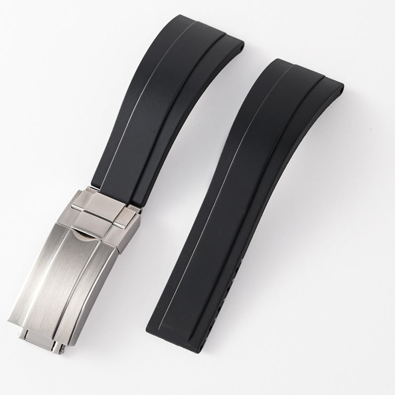 Cut-to-Size TPU Rubber Watch Band 20mm 22mm Buckle Optional