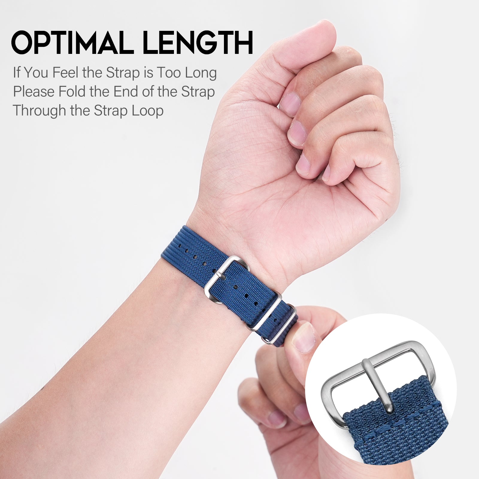 Premium Quality Nylon Watch Band 22mm 20mm 18mm