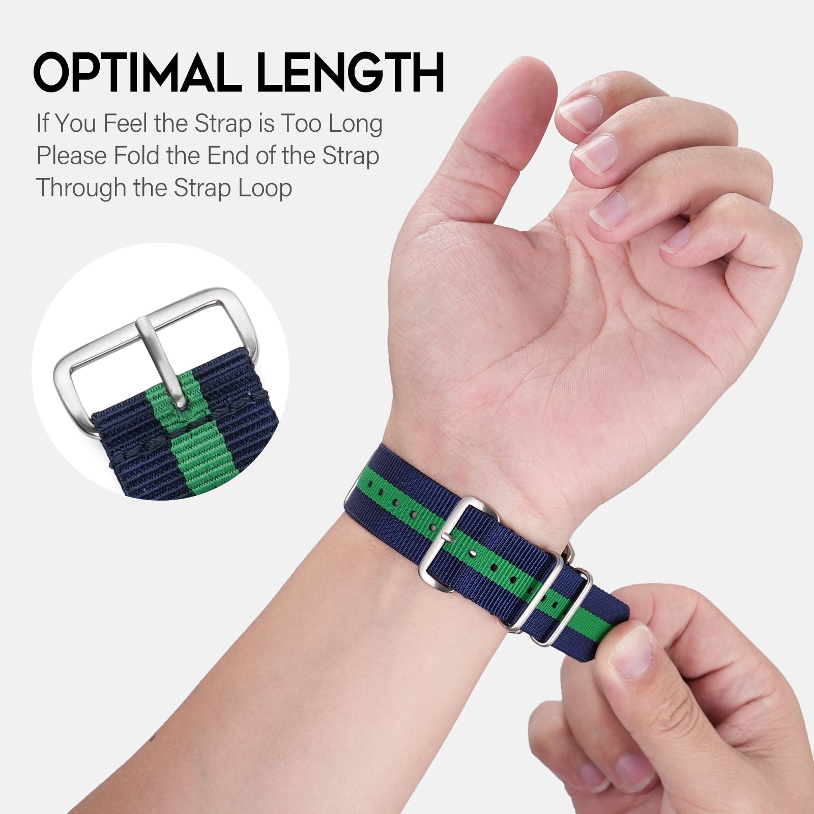 Premium Quality Nylon Watch Band 22mm 20mm 18mm