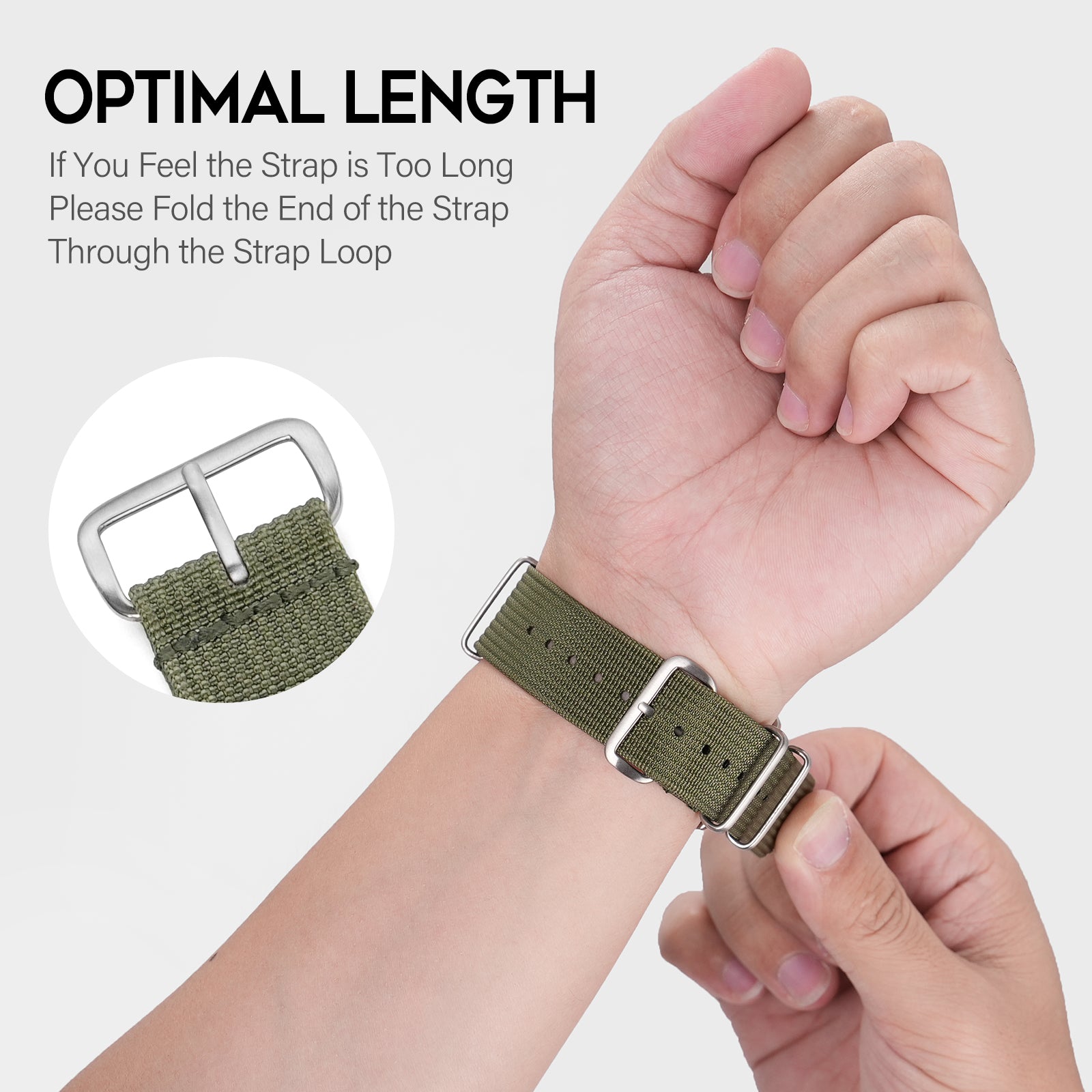 Premium Quality Nylon Watch Band 22mm 20mm 18mm