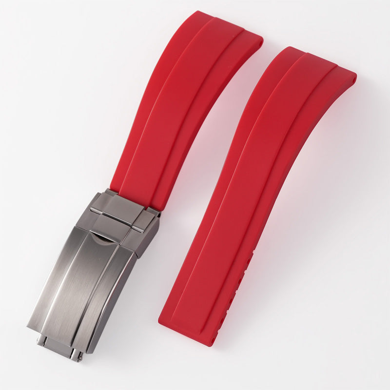 Cut-to-Size TPU Rubber Watch Band 20mm 22mm Buckle Optional