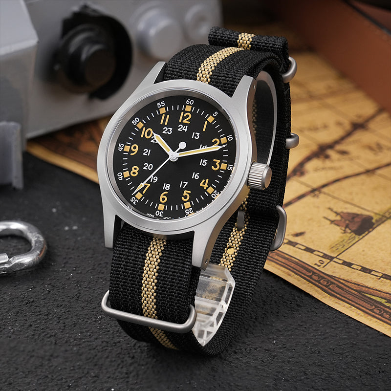 ★SuperOfertas ★Militado 38mm Reloj militar de campo con cristal de zafiro ML05