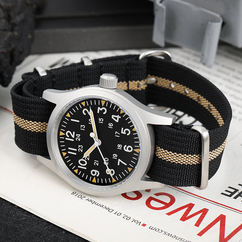 ★Flash Sell ★ Militado 38mm Field Watch ML05 Date Window Version