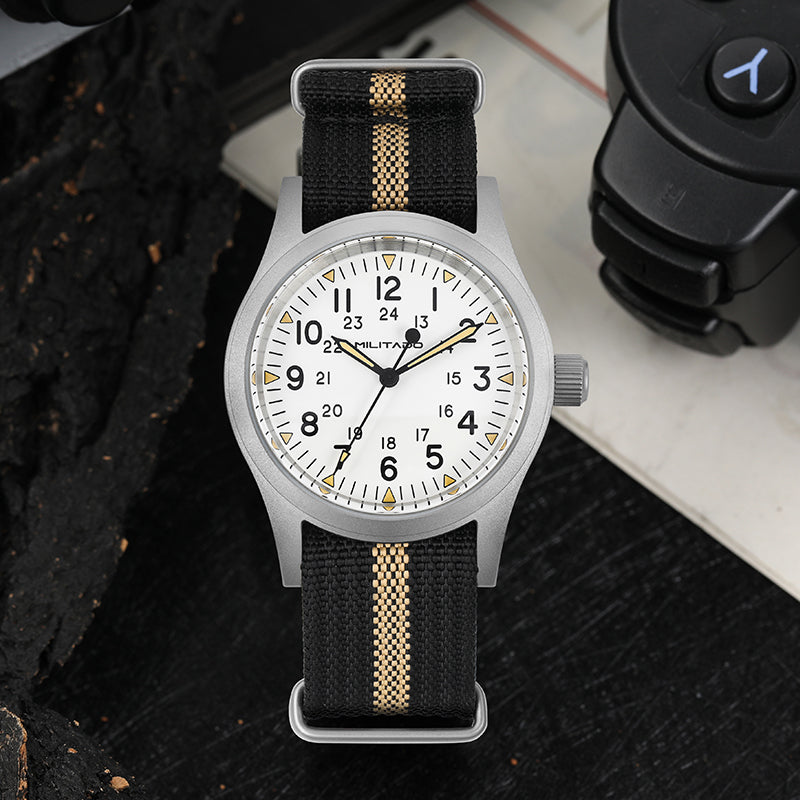 ★SuperOfertas ★Militado 38mm Reloj militar de campo con cristal de zafiro ML05