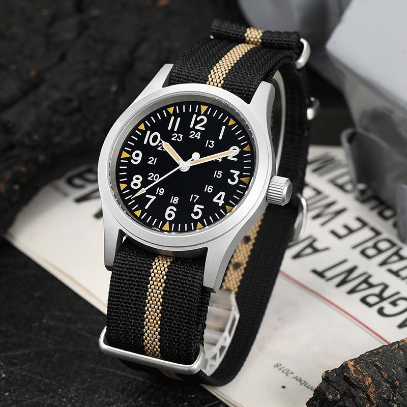 ★Flash Sell ★ Militado 38mm Field Watch ML05 Date Window Version