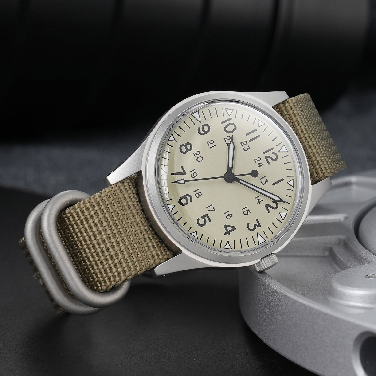 ★SuperOfertas ★Militado 36mm Reloj militar de campo color caqui