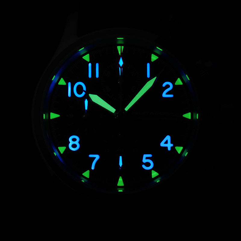 Reloj cronógrafo de cuarzo Militado Retro VK67 con 3 esferas