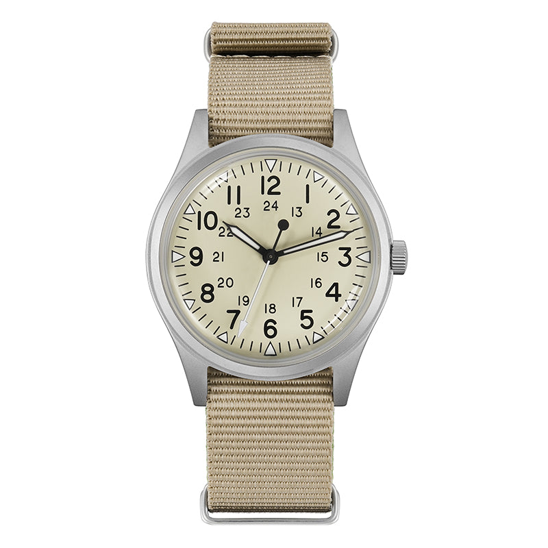 ★Spring Sale★Militado 36mm High Domed VH31 Field Watch ML07