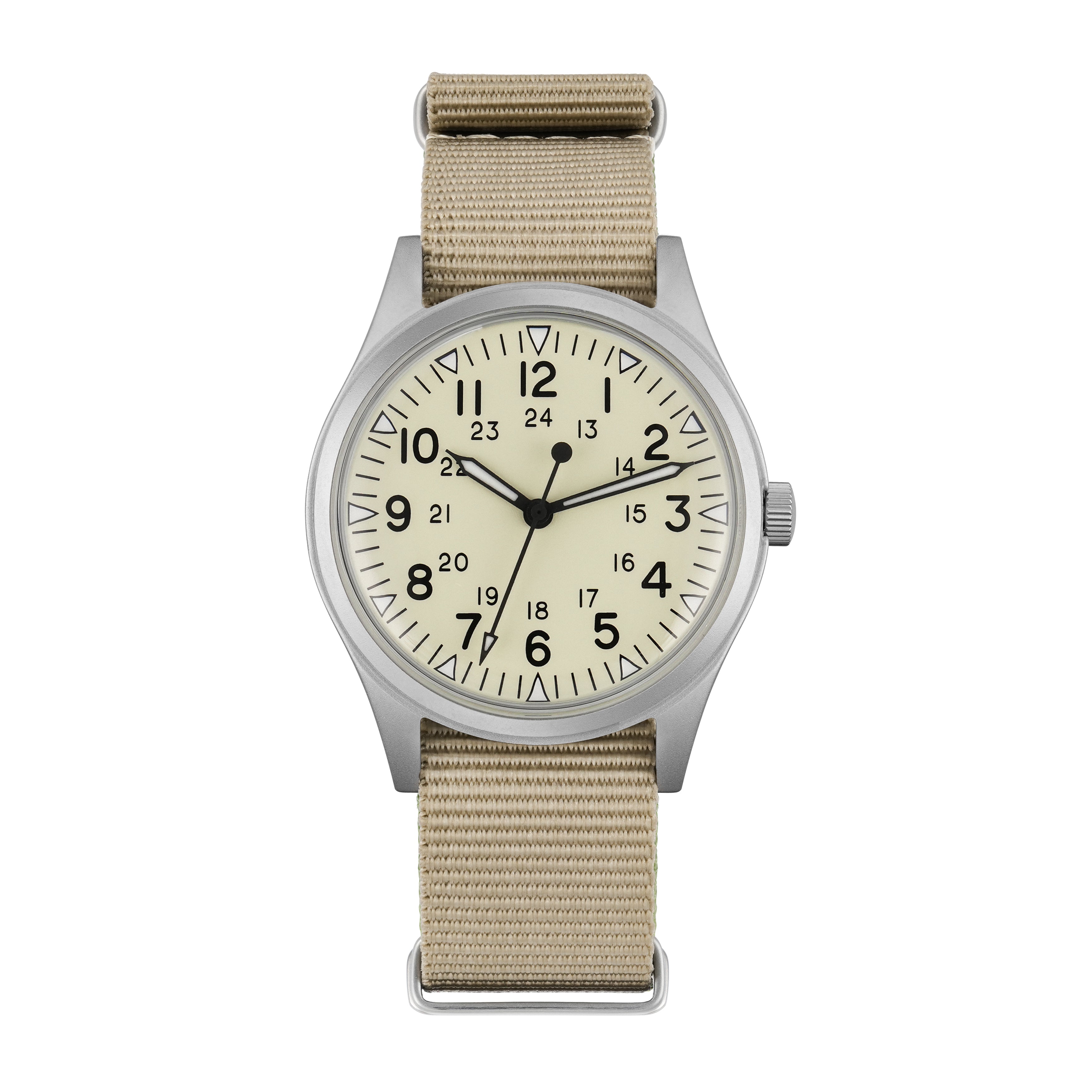 ★Flash Sale★Militado 36mm High Domed VH31 Field Watch ML07