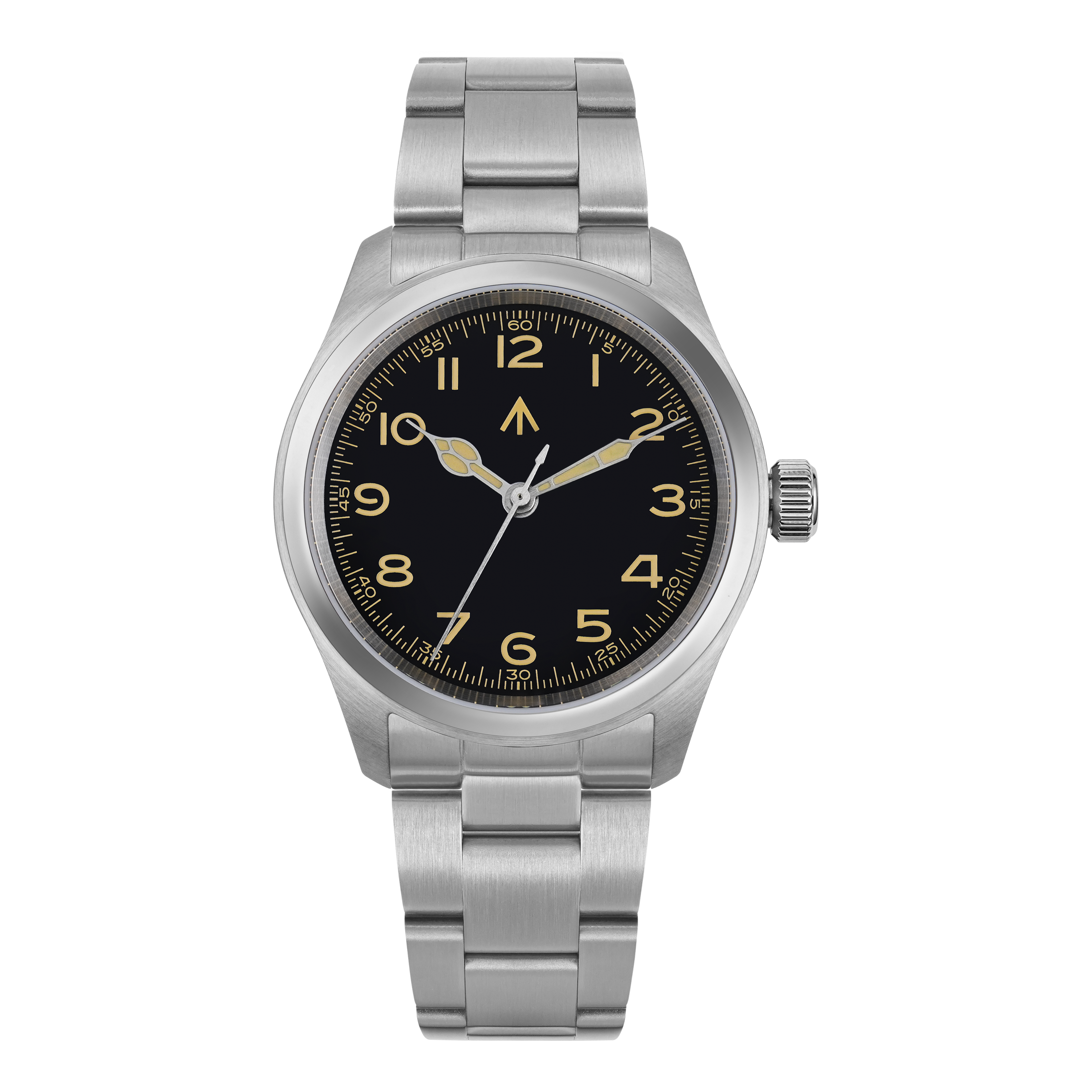 Militado 38mm VH31 Retro Field Watch ML08 Steel Bracelet