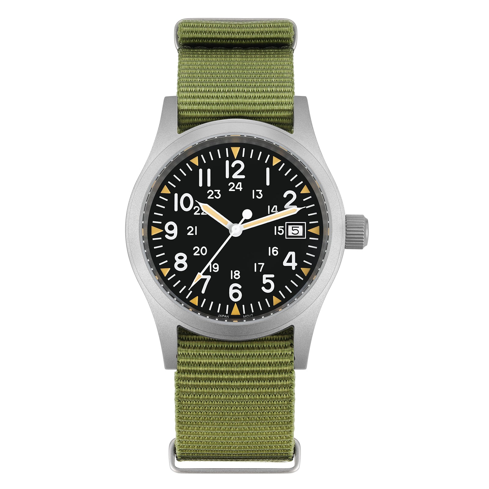 ★Flash Sell ★ Militado 38mm Field Watch ML05 Date Window Version