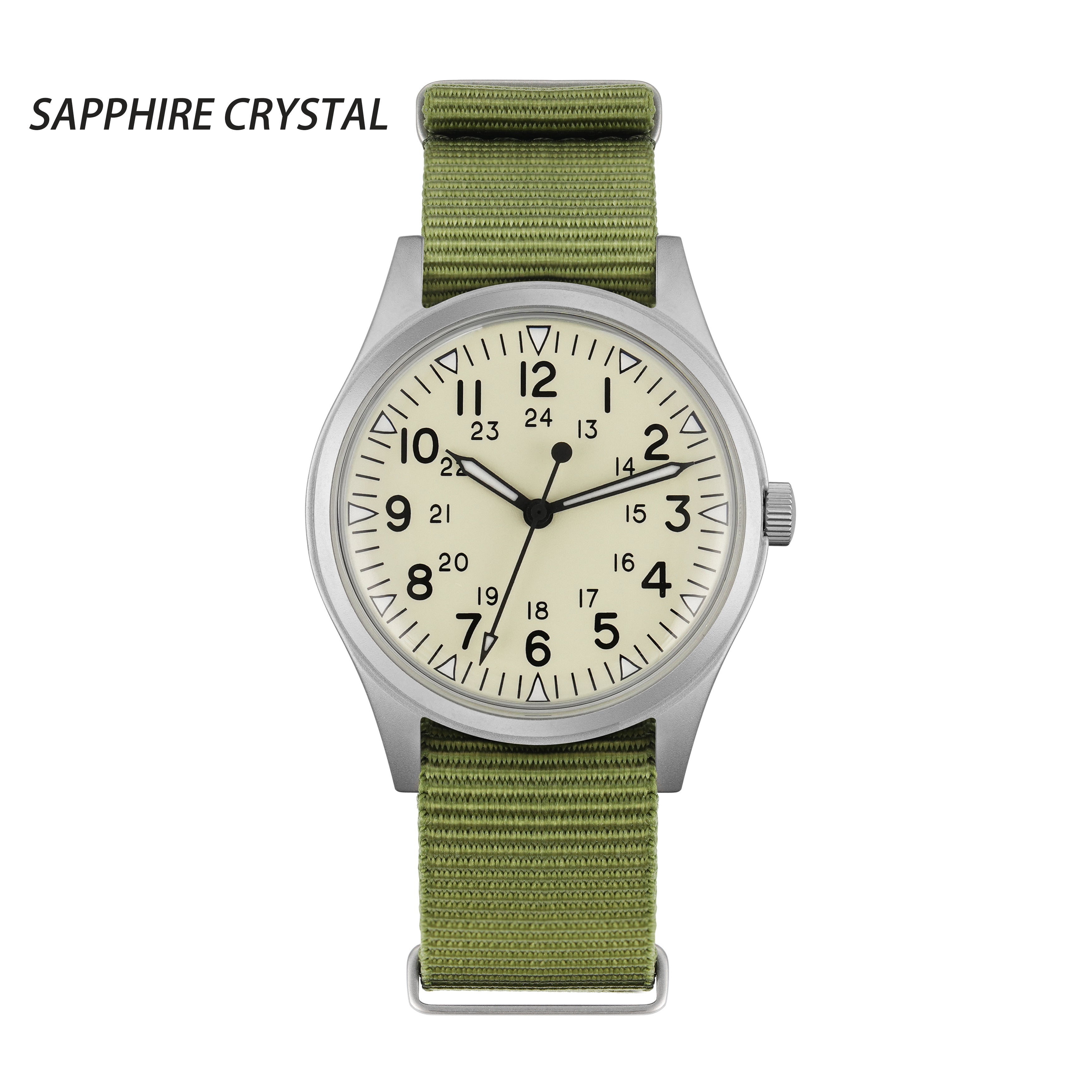 Militado 36mm High Domed VH31 Field Watch ML07