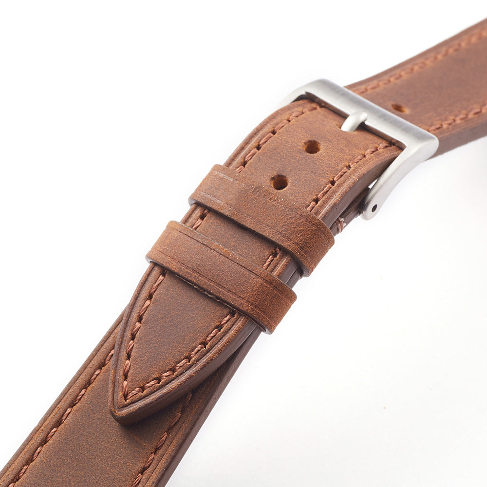 Militado Vintage Leather Watch Strap, Watch Band Width 18mm 20mm 22mm