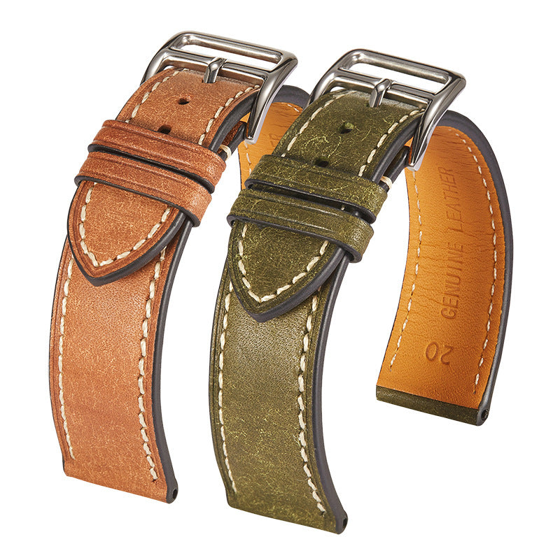 High-Grade Italian Genuine Leather Strap Retro Leather Band 20 22mm