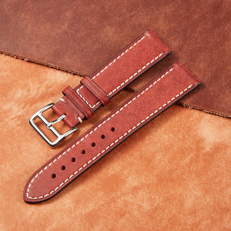 High-Grade Italian Genuine Leather Strap Retro Leather Band 20 22mm