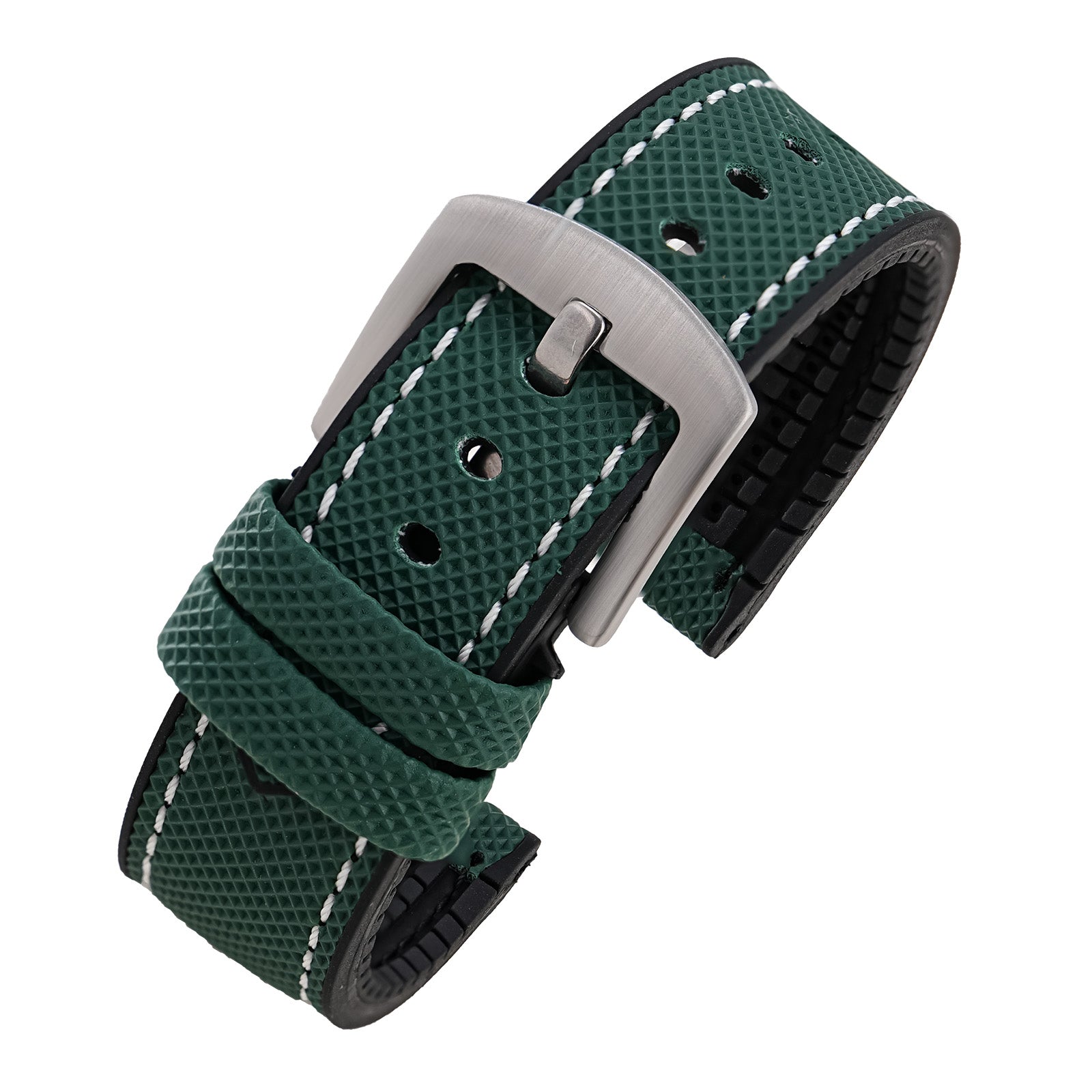 Durable FKM Watch Band Soft Rubber Strap  20mm 22mm