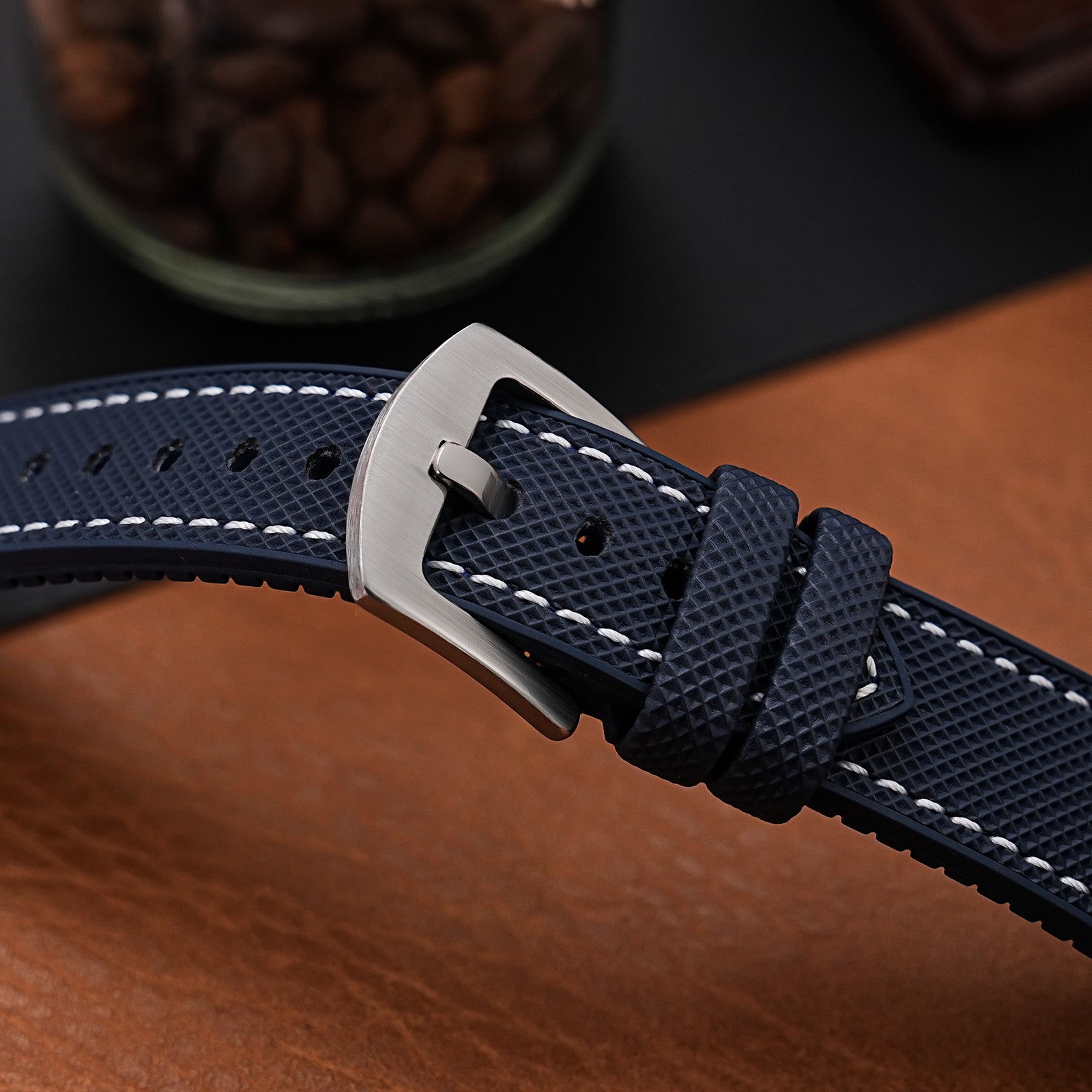 Durable FKM Watch Band Soft Rubber Strap  20mm 22mm