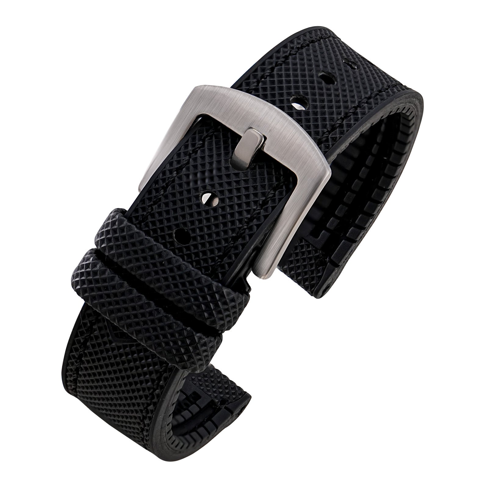 Durable FKM Watch Band Soft Rubber Strap  20mm 22mm