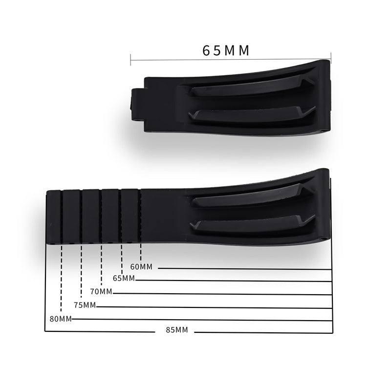 Cut-to-Size TPU Rubber Watch Band 20mm 22mm Buckle Optional