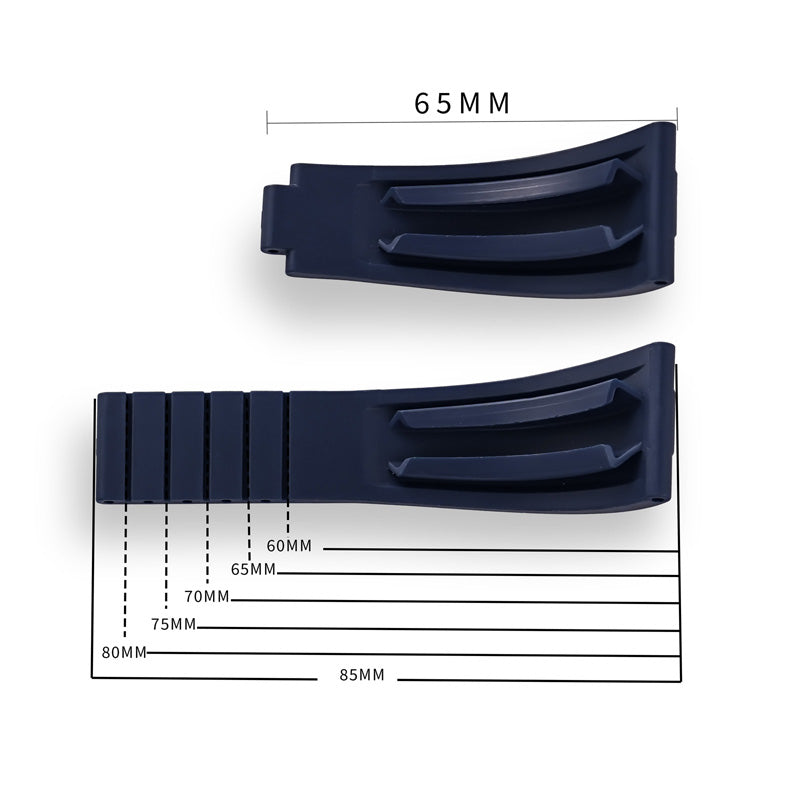 Cut-to-Size TPU Rubber Watch Band 20mm 22mm Buckle Optional