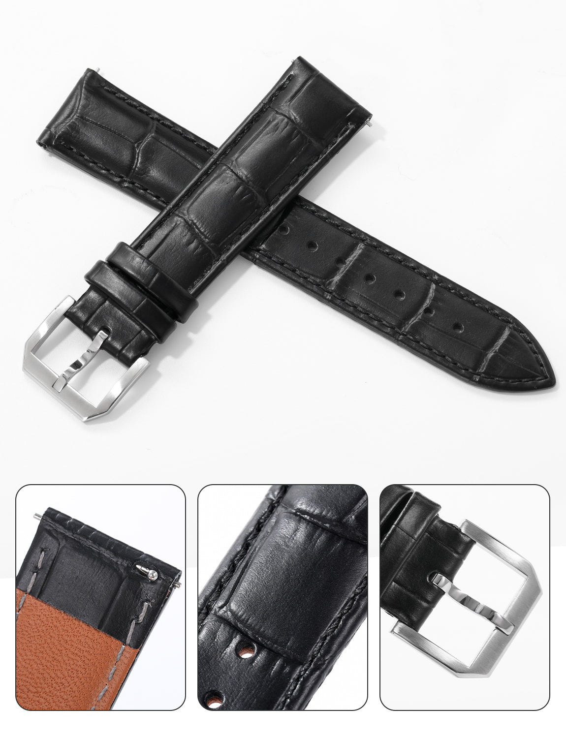 Easy Release Soft Leather Band 20mm
